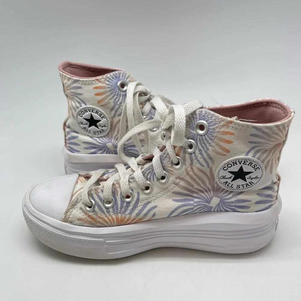 Converse Sneakers Womens 6 Chuck Taylor All Star Move Platform Hi Floral A06672C - Picture 7 of 10